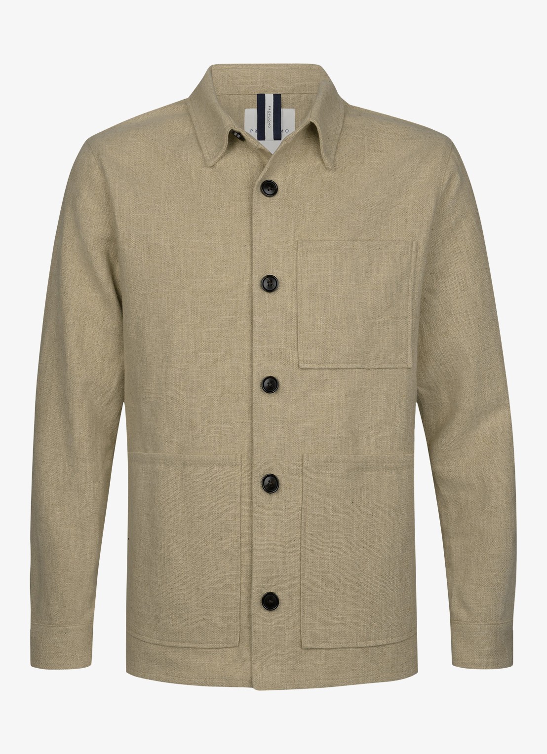 Profuomo Linen overshirt - detail 3 beige