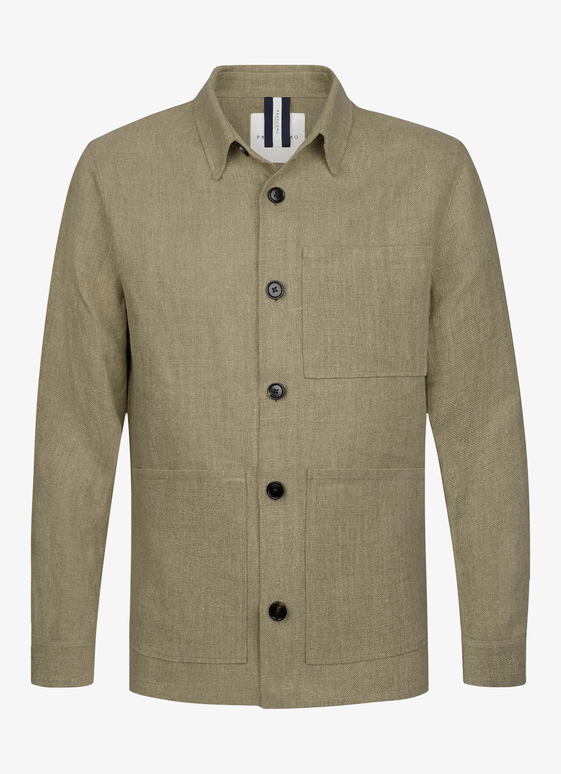 Profuomo Linen overshirt - detail 5 beige