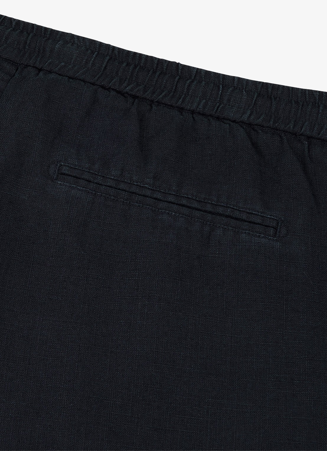 Profuomo Loose fit broek in linnenblend - detail 6 blauw