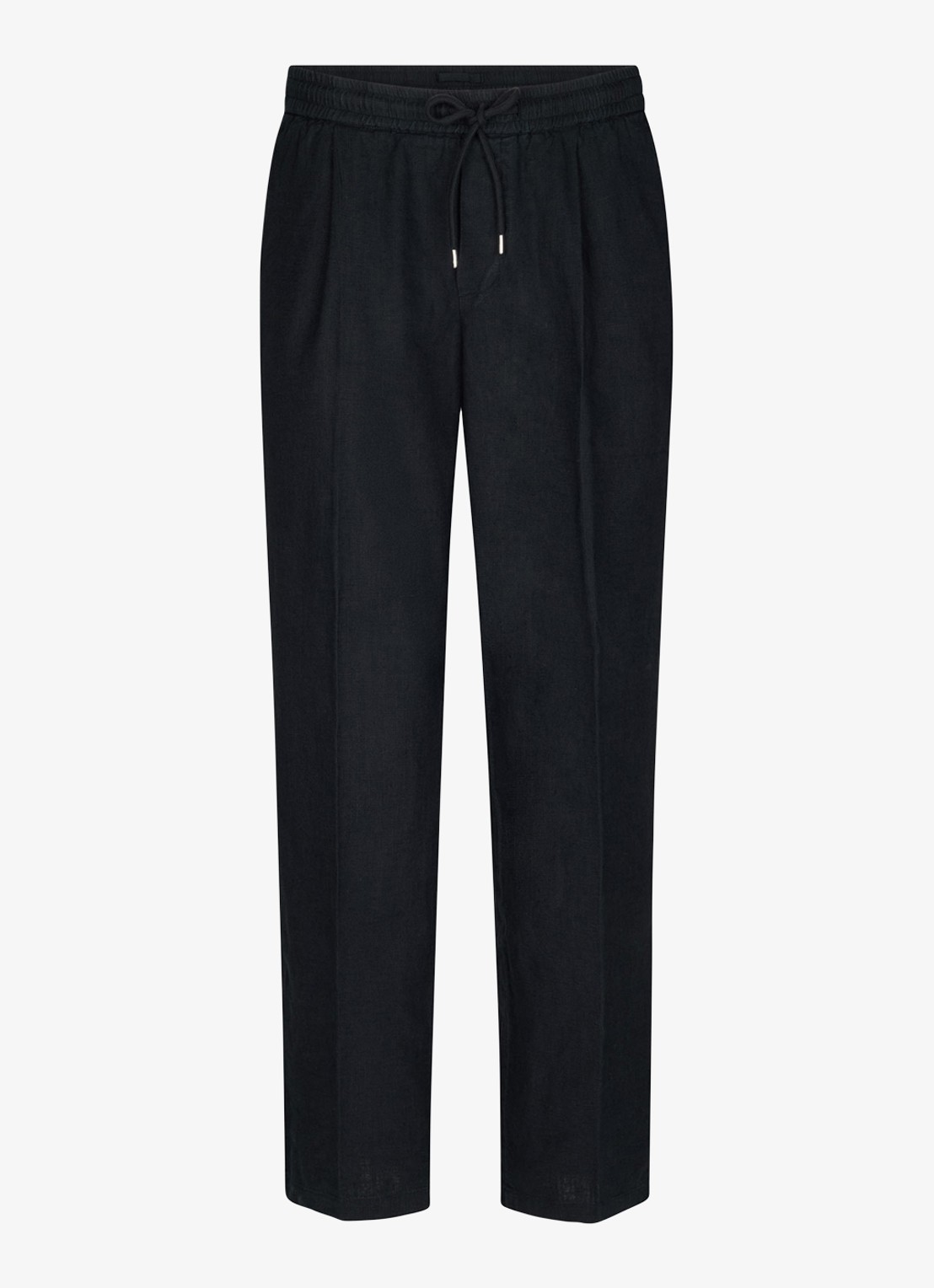 Profuomo Loose fit broek in linnenblend - voorkant 2 blauw