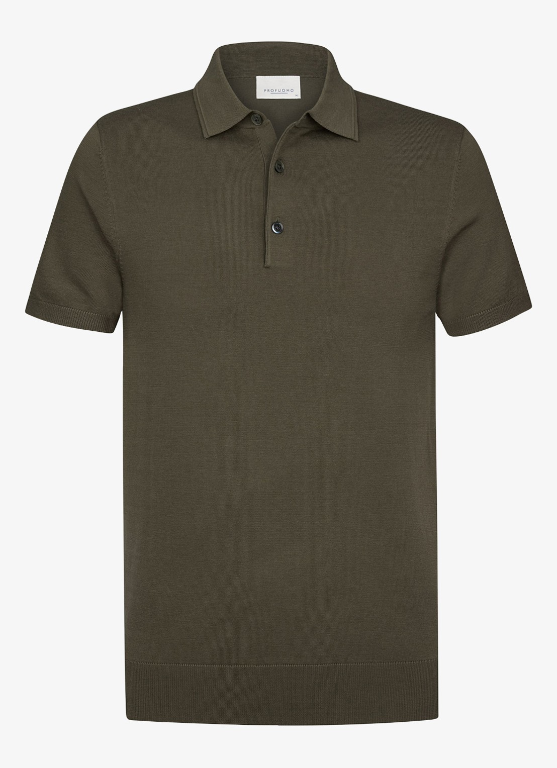 Profuomo Luxury basic polo in lyocell blend - voorkant 2 bruin
