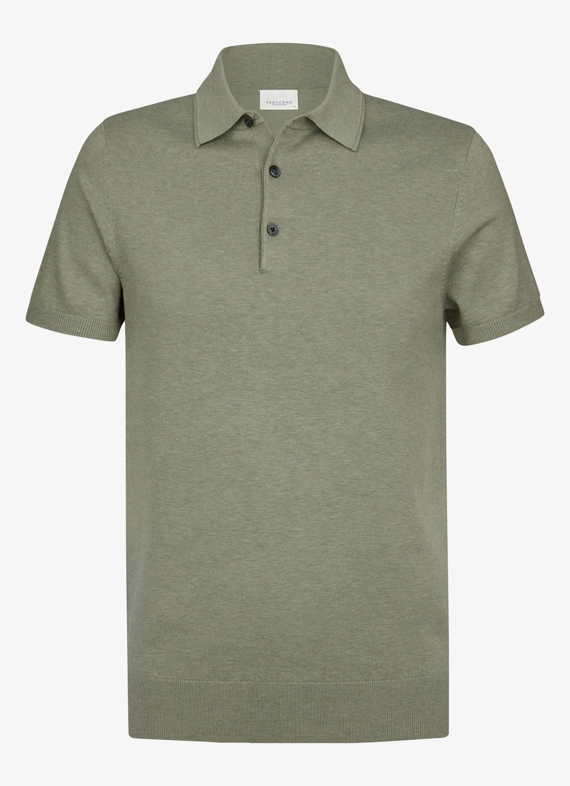Profuomo Luxury basic polo in lyocell blend - voorkant 5 groen
