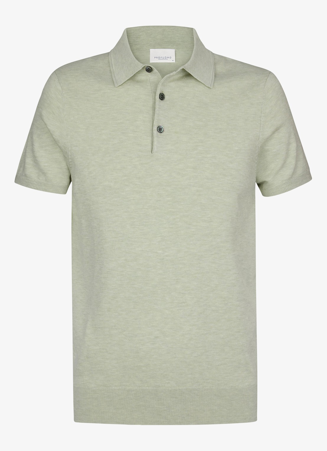 Profuomo Luxury basic polo in lyocell blend - voorkant 2 lichtgroen
