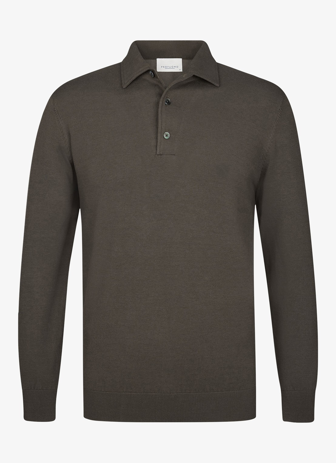 Profuomo Luxury regular fit polo - voorkant 5 bruin