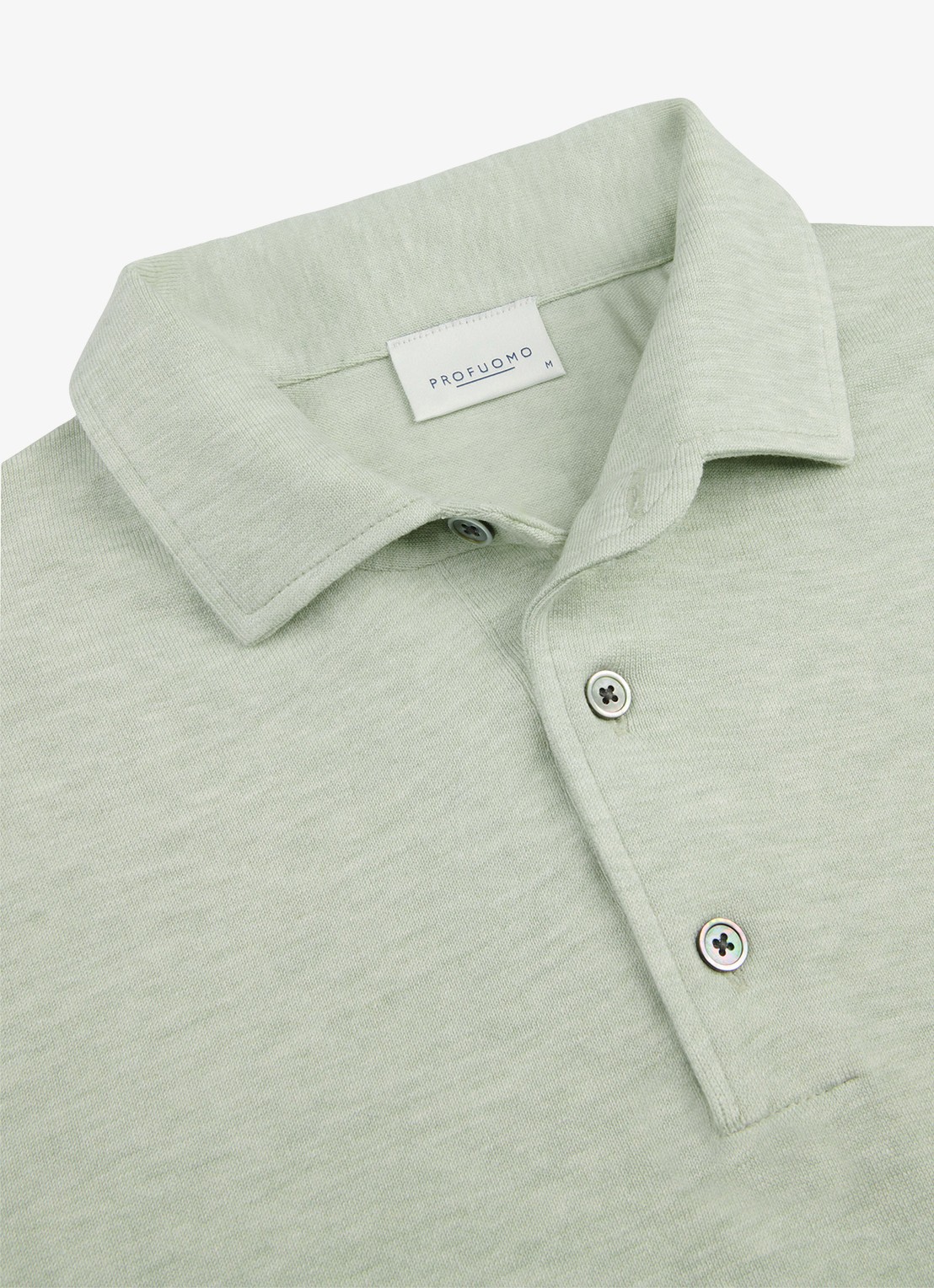 Profuomo Luxury regular fit polo - detail 3 lichtgroen