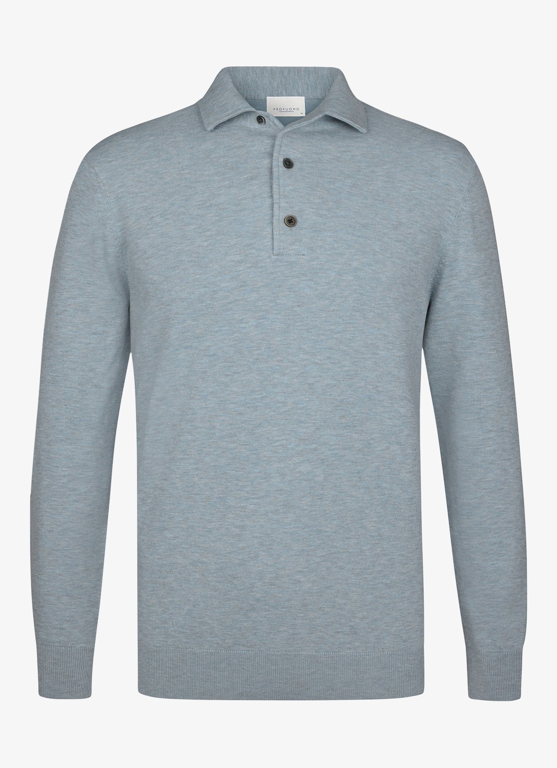 Profuomo Luxury regular fit polo - voorkant blauw