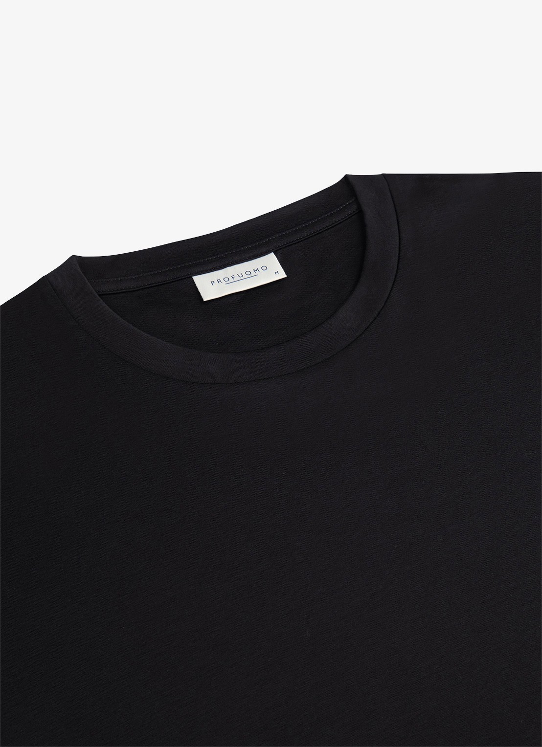 Profuomo Luxury T-shirt met stretch - detail 4 zwart