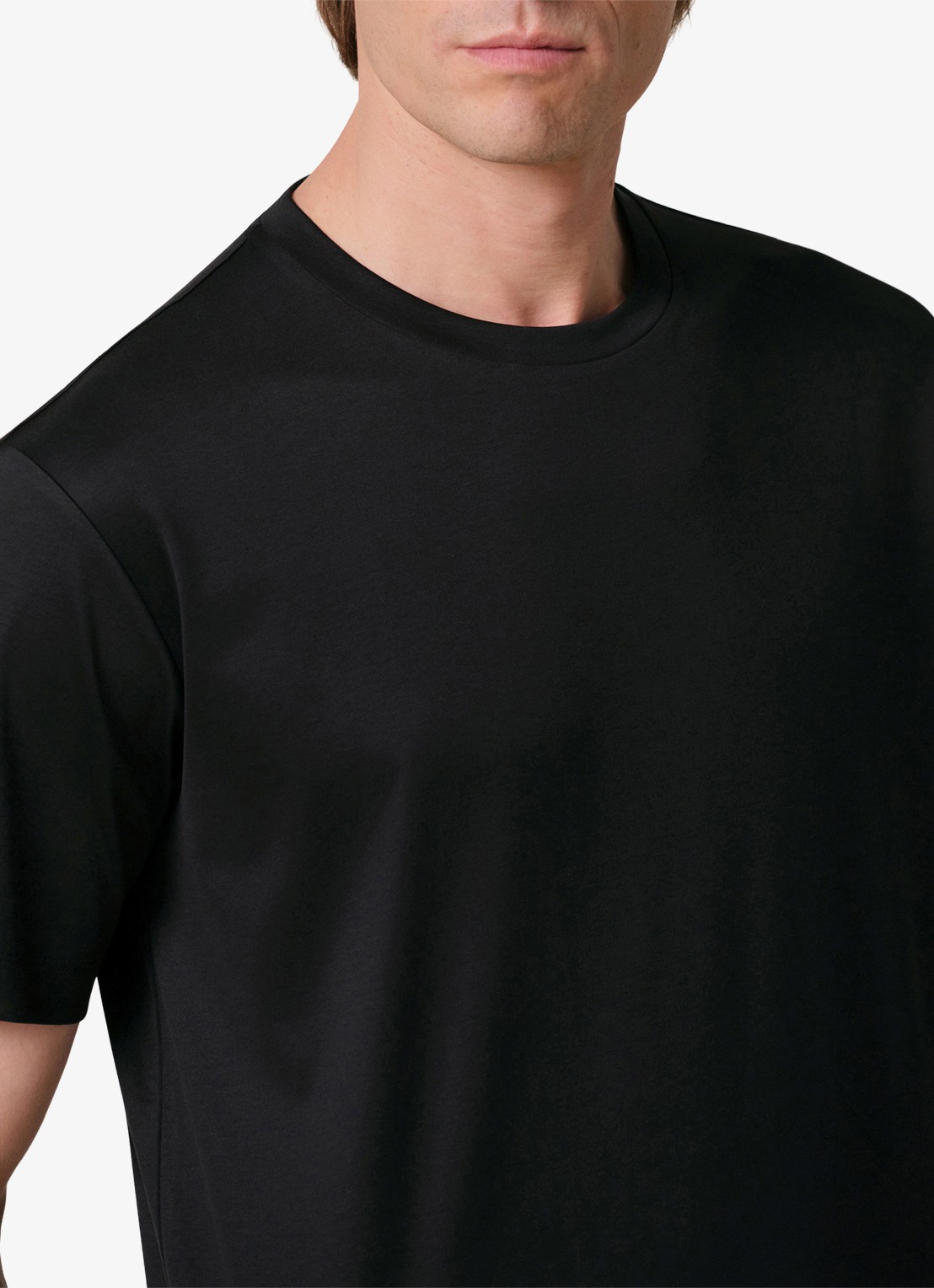 Profuomo Luxury T-shirt met stretch - detail 6 zwart