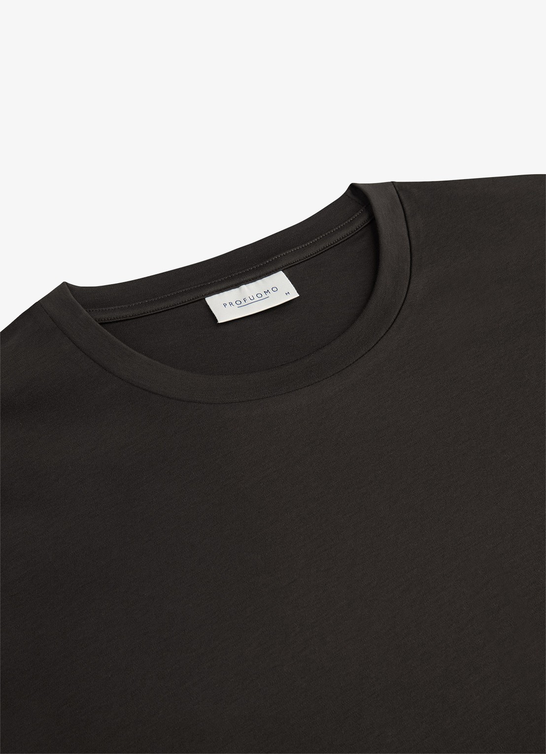 Profuomo Luxury T-shirt met stretch - detail 4 donkerbruin