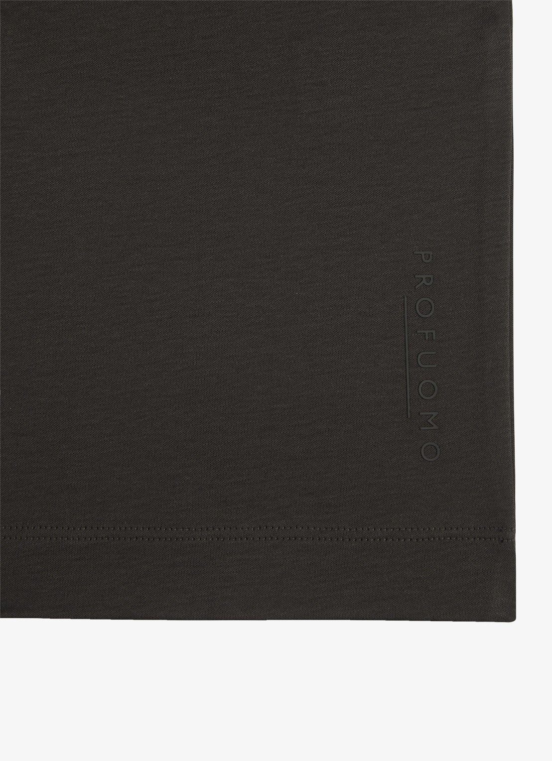Profuomo Luxury T-shirt met stretch - detail 6 donkerbruin