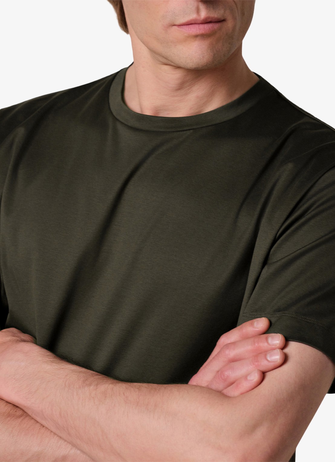 Profuomo Luxury T-shirt met stretch - detail 6 groen