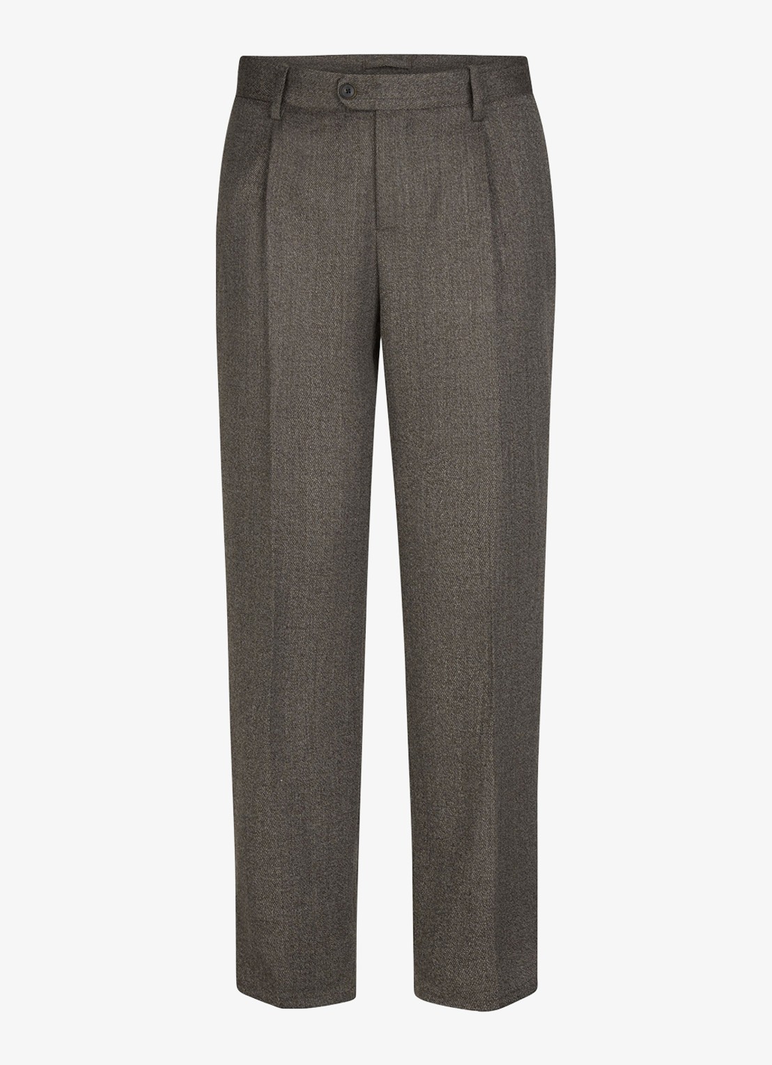 Profuomo Mouline slim fit chino in wolblend - voorkant 5 antraciet