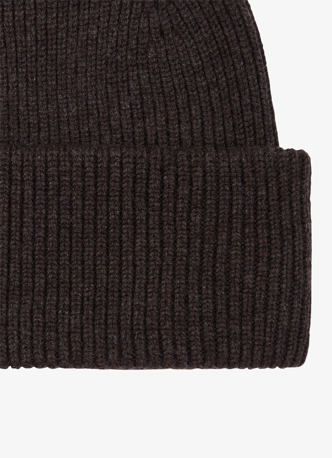 Profuomo Muts in wolblend - detail donkerbruin