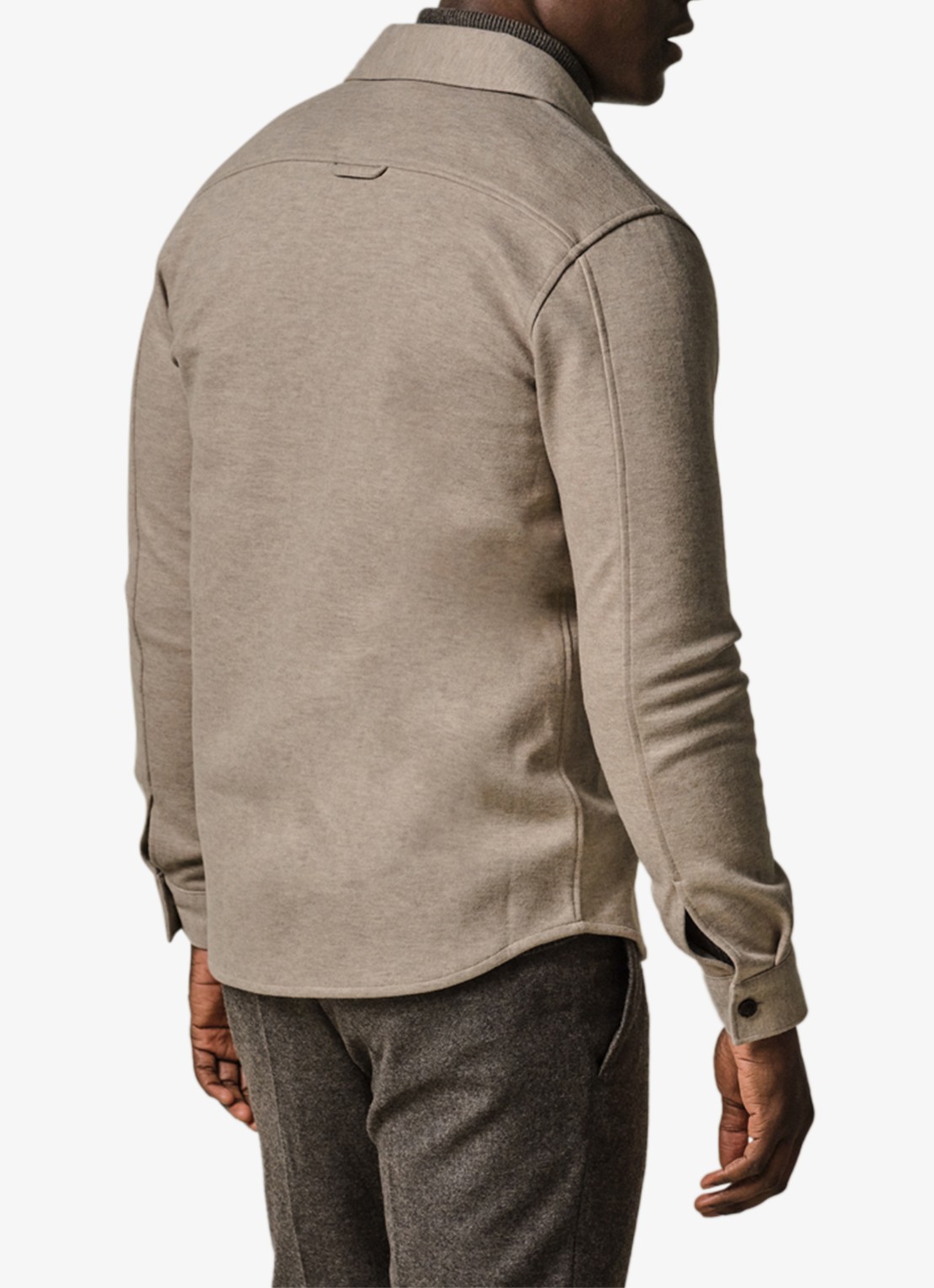 Profuomo Overshirt met borstzakken - achterkant 4 beige