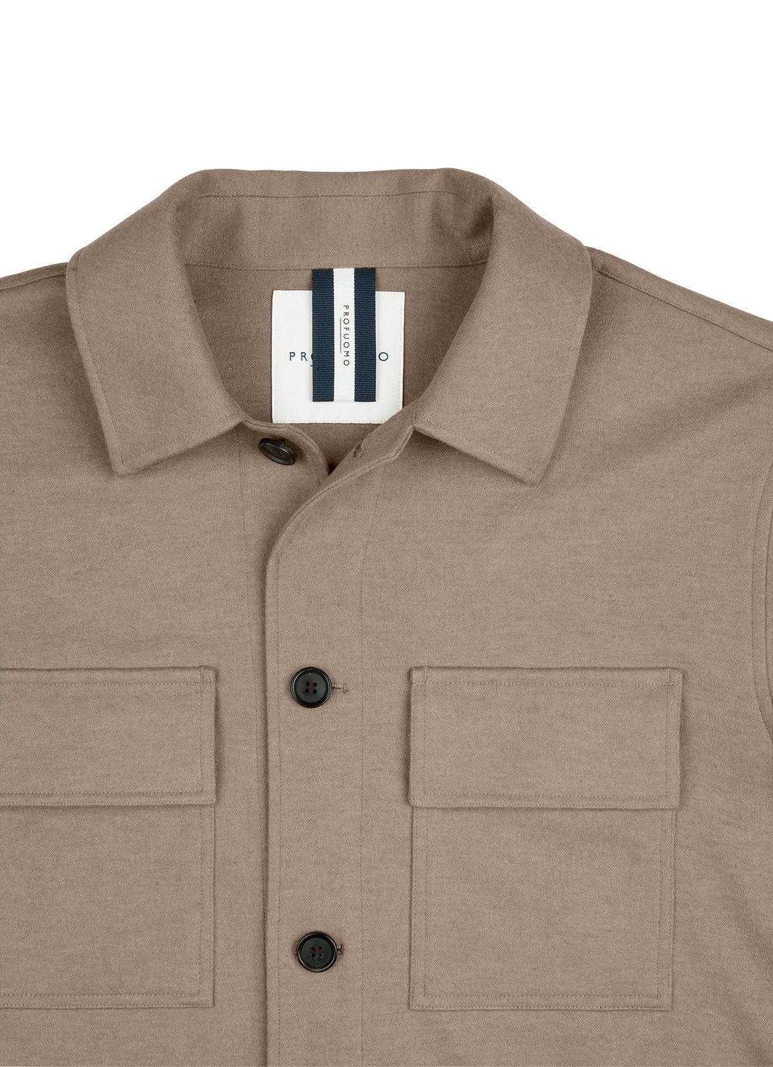 Profuomo Overshirt met borstzakken - detail 3 beige