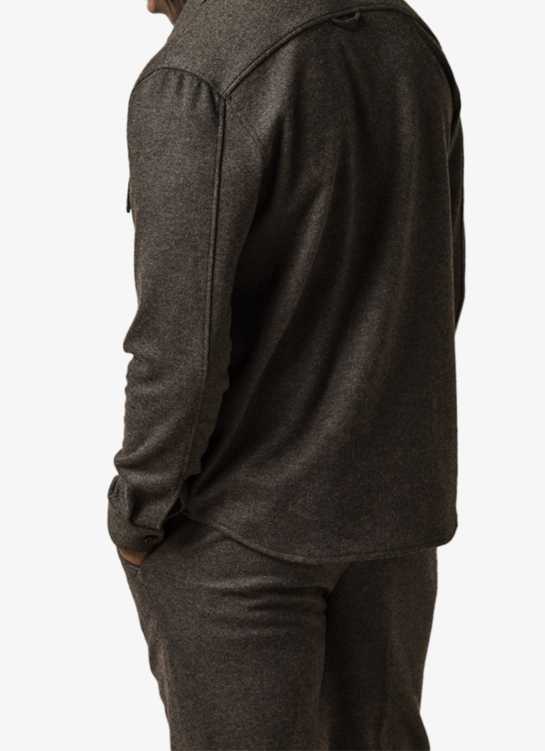 Profuomo Overshirt met borstzakken - achterkant 3 bruin