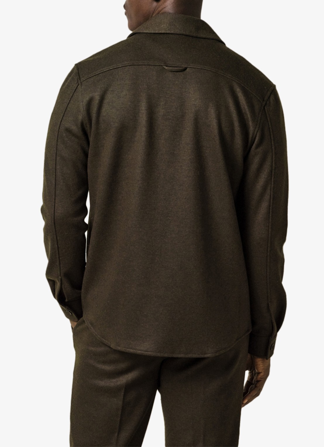 Profuomo Overshirt met borstzakken - achterkant 6 groen