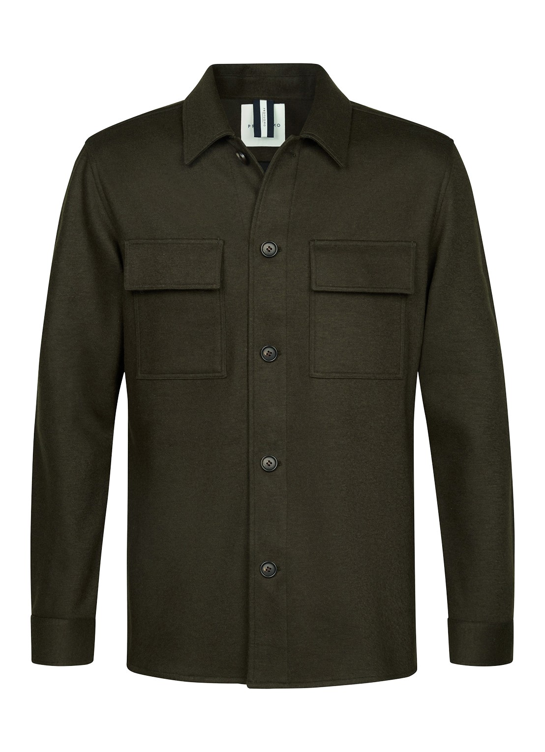 Profuomo Overshirt met borstzakken - voorkant 4 groen