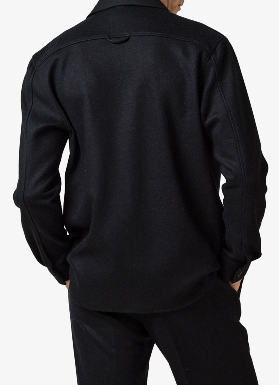 Profuomo Overshirt met borstzakken - achterkant 3 donkerblauw