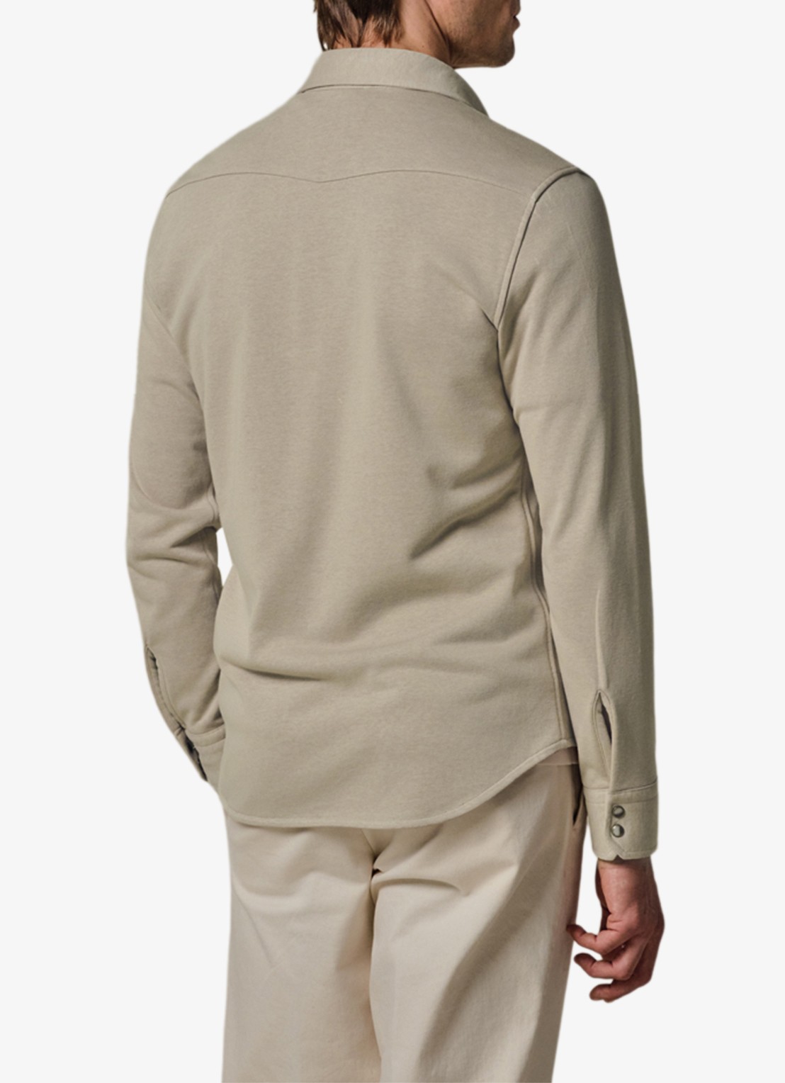 Profuomo Overshirt met borstzakken - achterkant 4 beige
