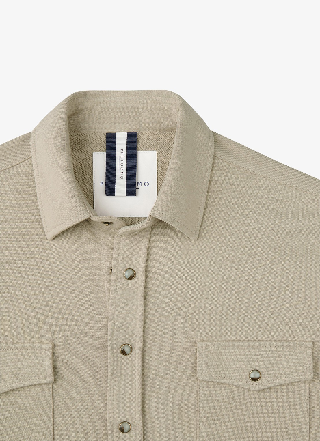 Profuomo Overshirt met borstzakken - detail 3 beige