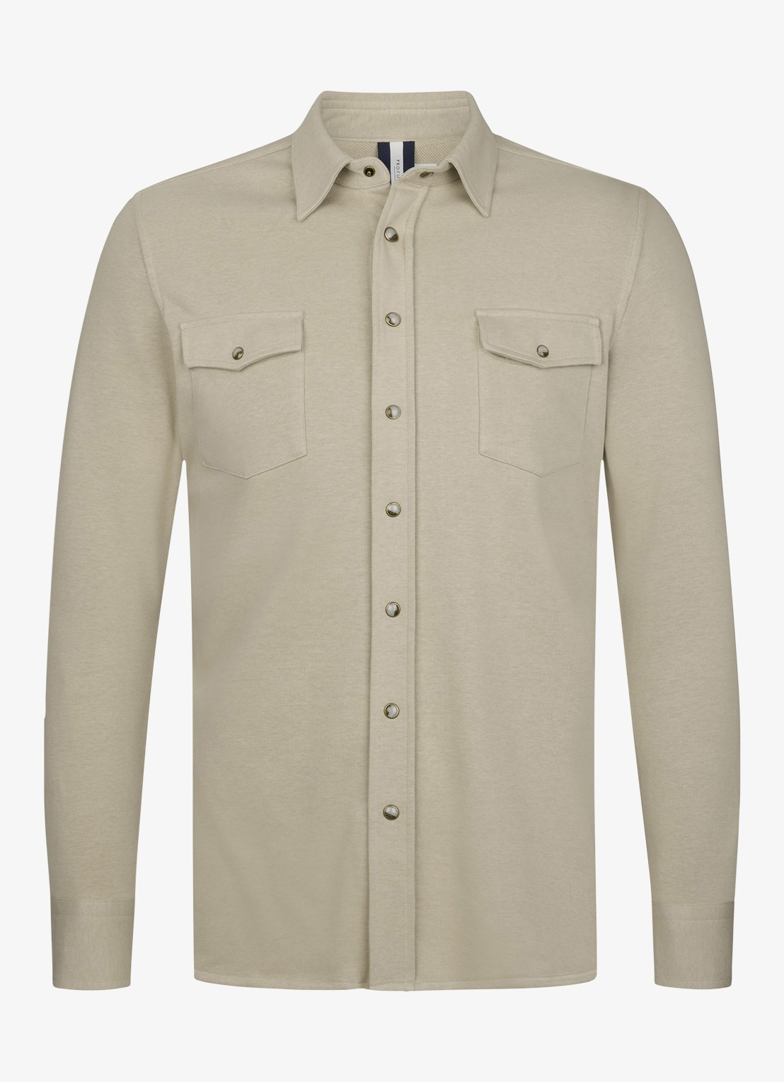 Profuomo Overshirt met borstzakken - voorkant 5 beige