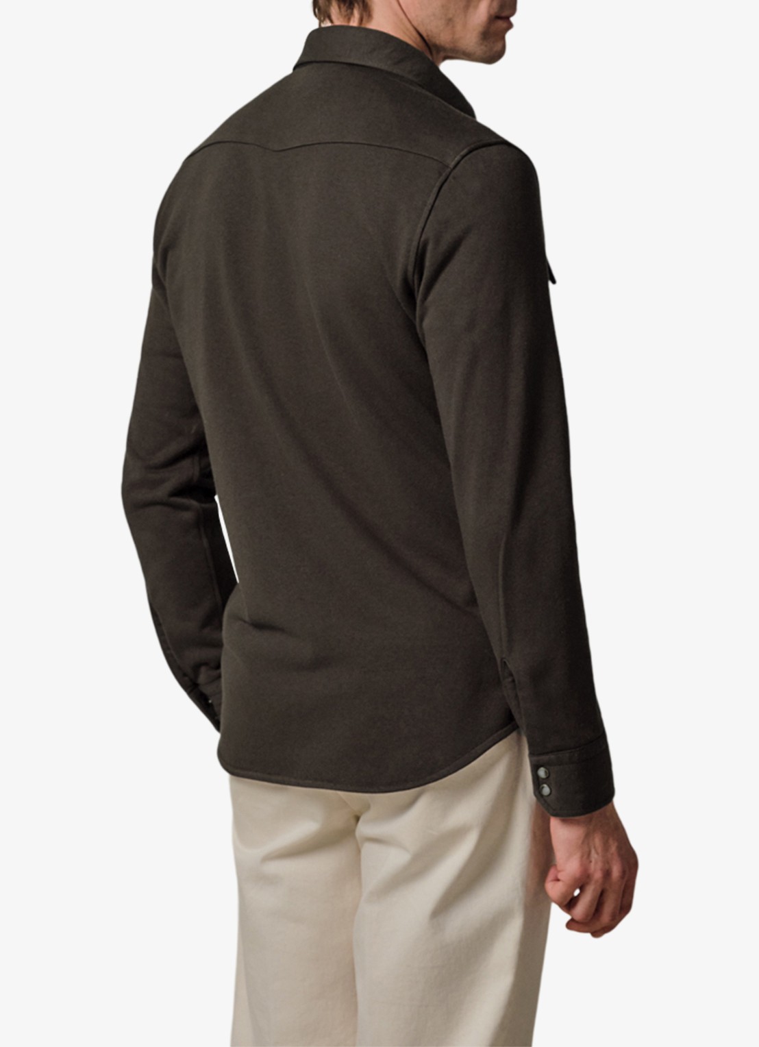 Profuomo Overshirt met borstzakken - achterkant 4 bruin