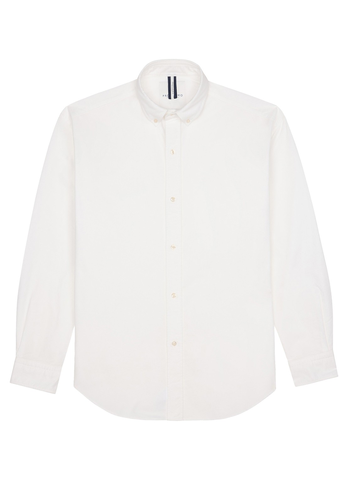 Profuomo Oxford comfort fit overhemd met button down kraag - voorkant 2 gebroken wit