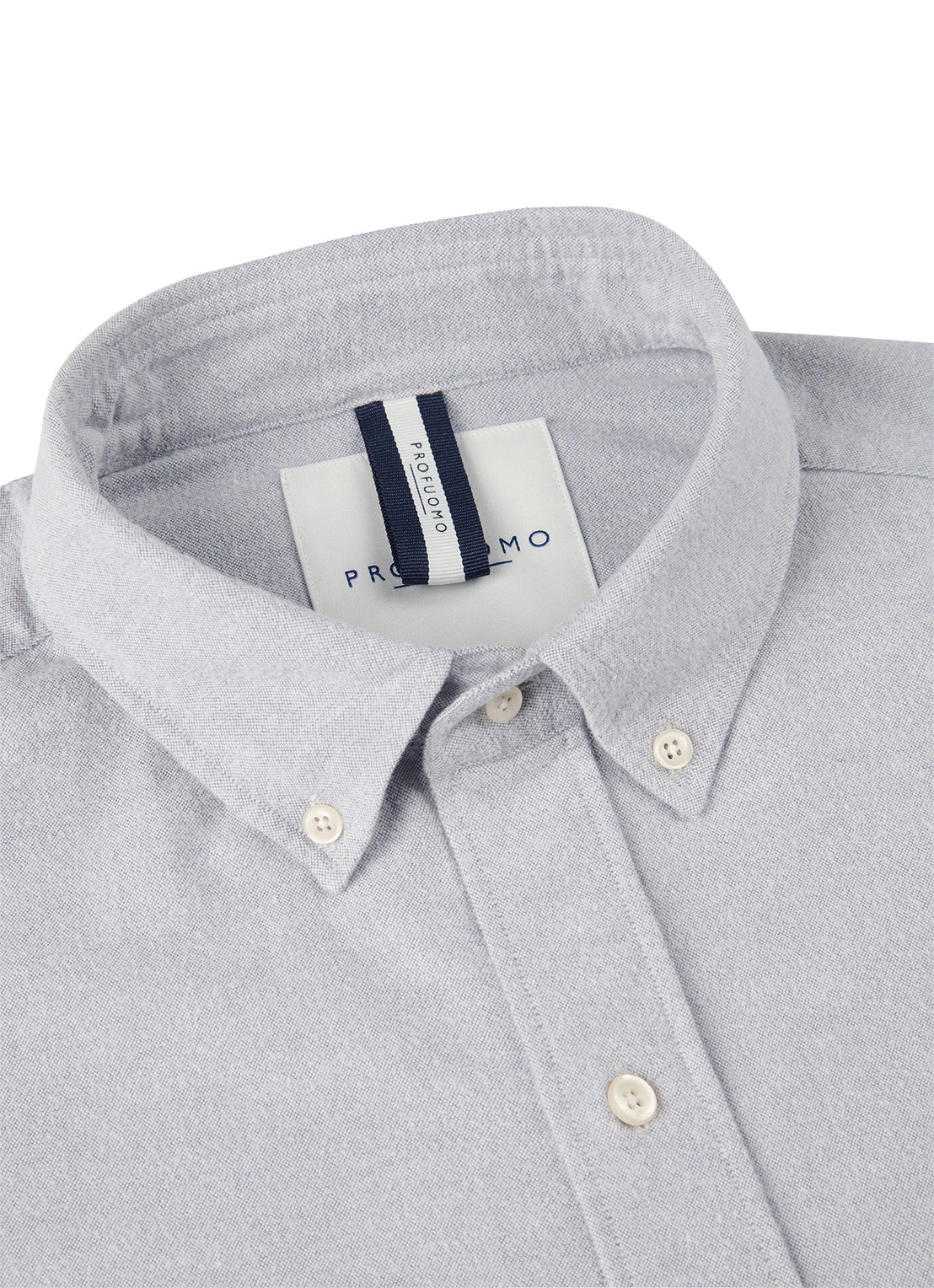 Profuomo Oxford comfort fit overhemd met button down kraag - detail 3 blauw