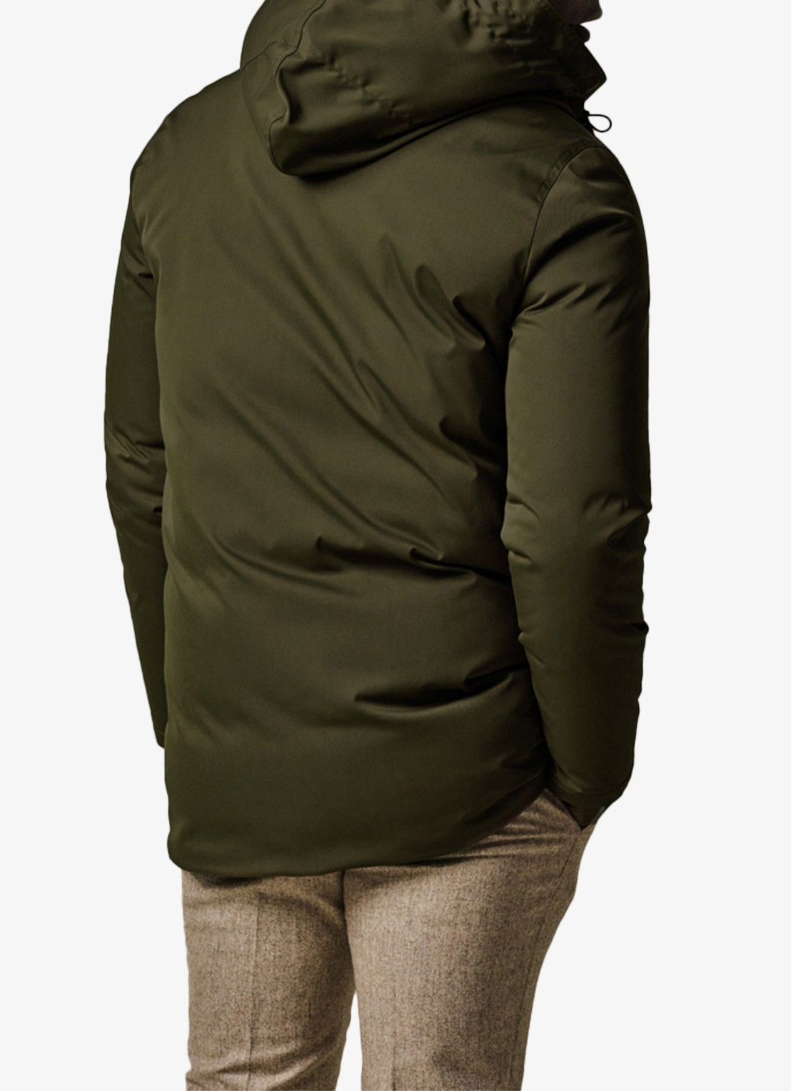 Profuomo Parka met klepzakken - achterkant groen