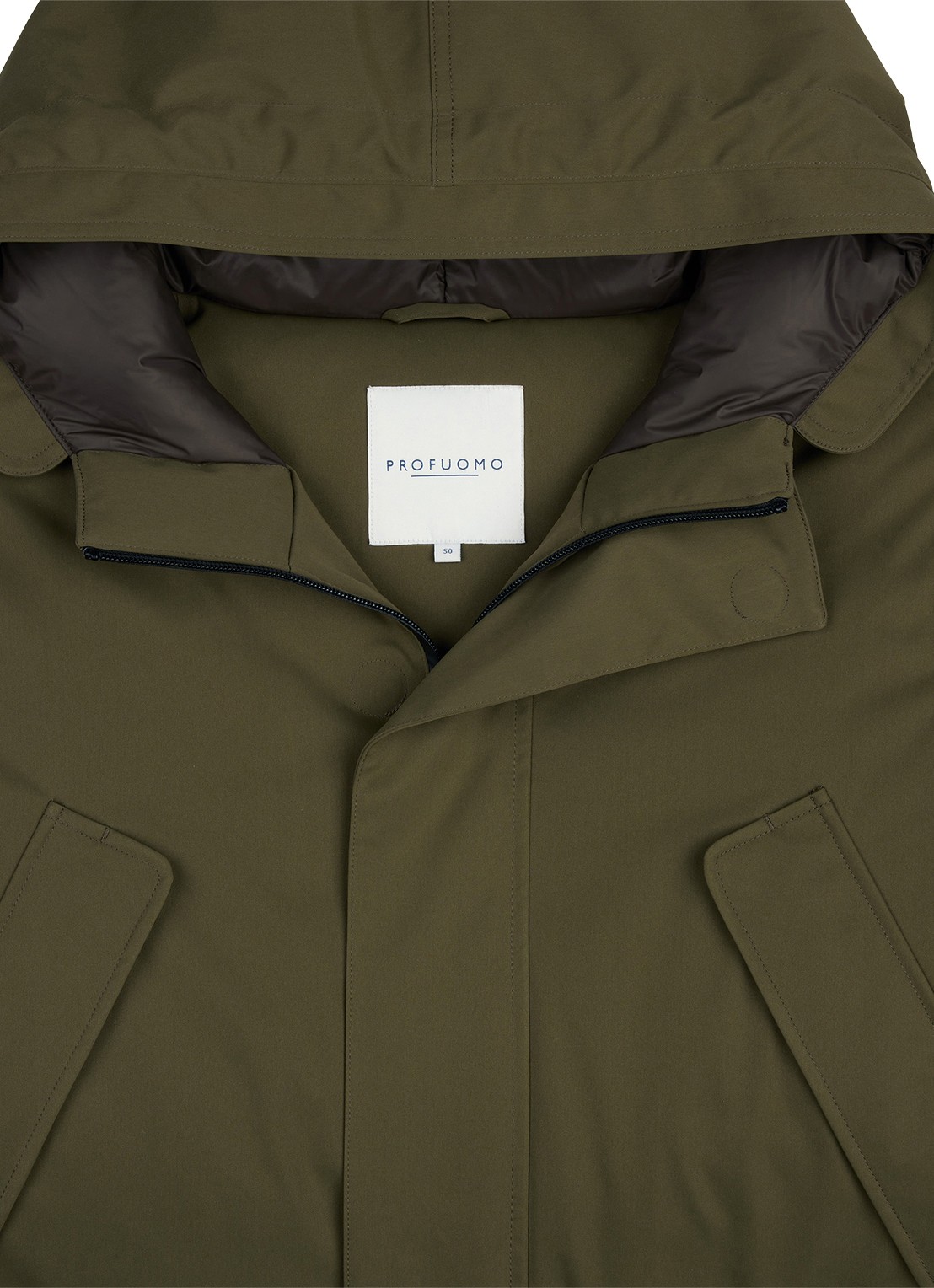Profuomo Parka met klepzakken - detail 4 groen