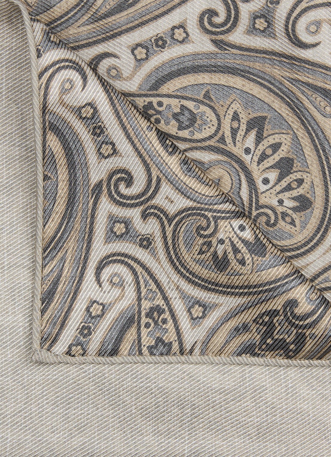 Profuomo Pochet van zijde - detail beige