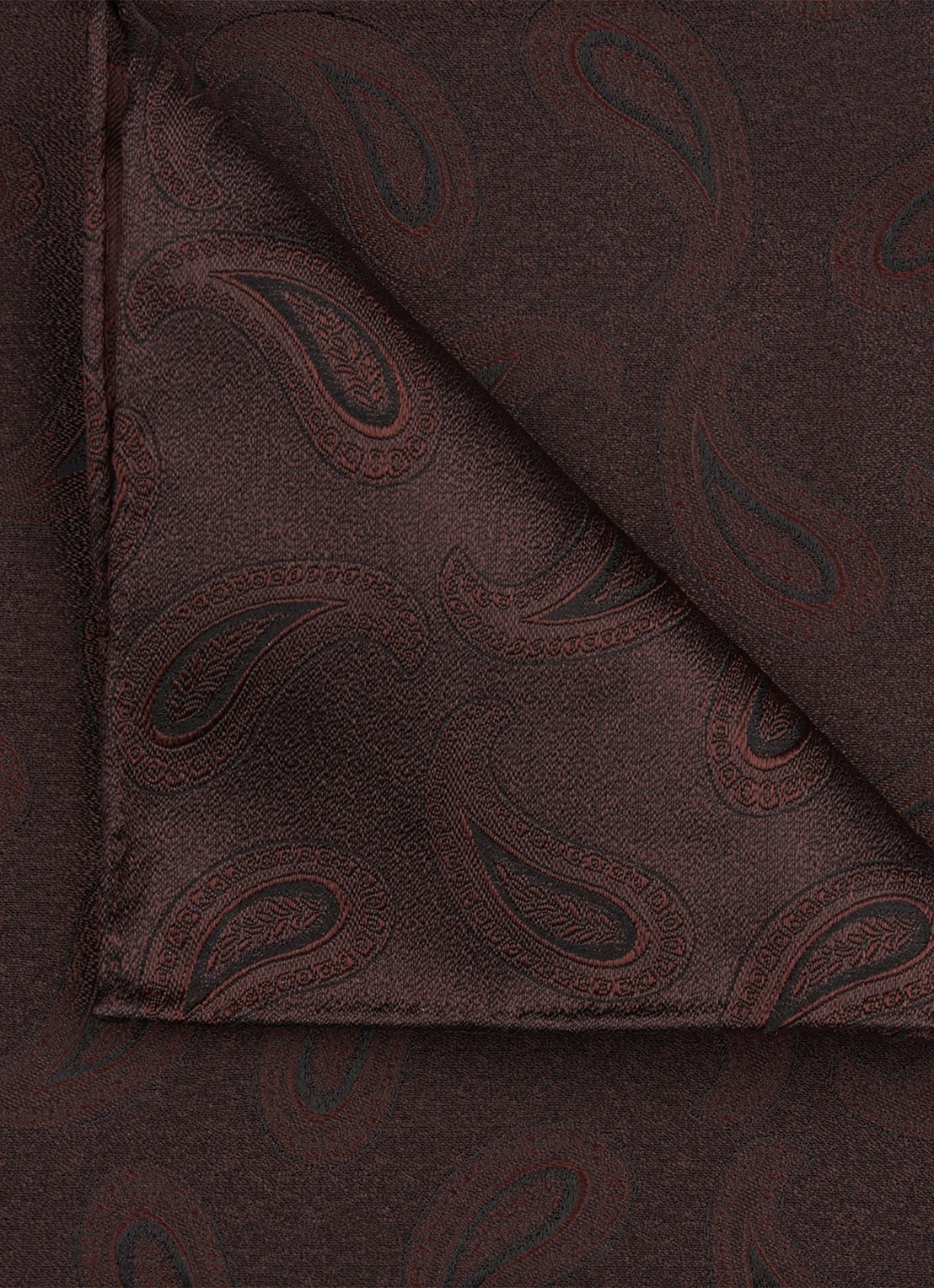 Profuomo Pochet van zijde - detail bruin