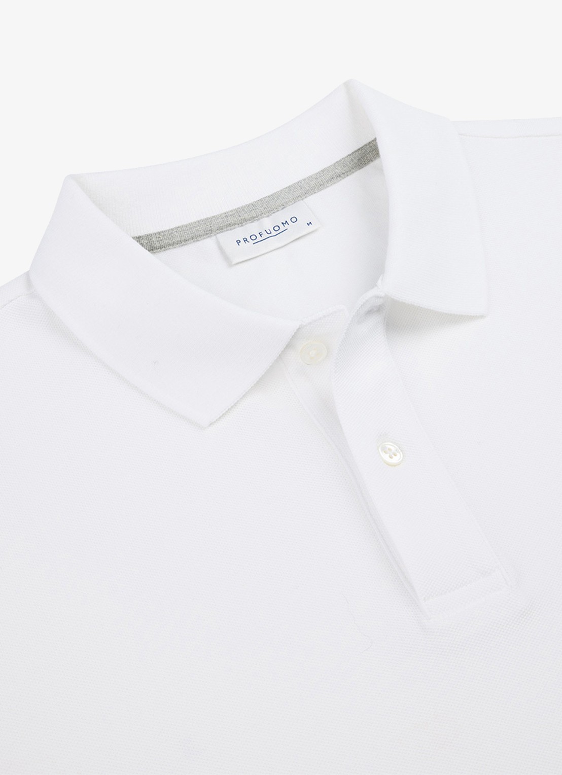 Profuomo Polo in pique - detail 4 wit