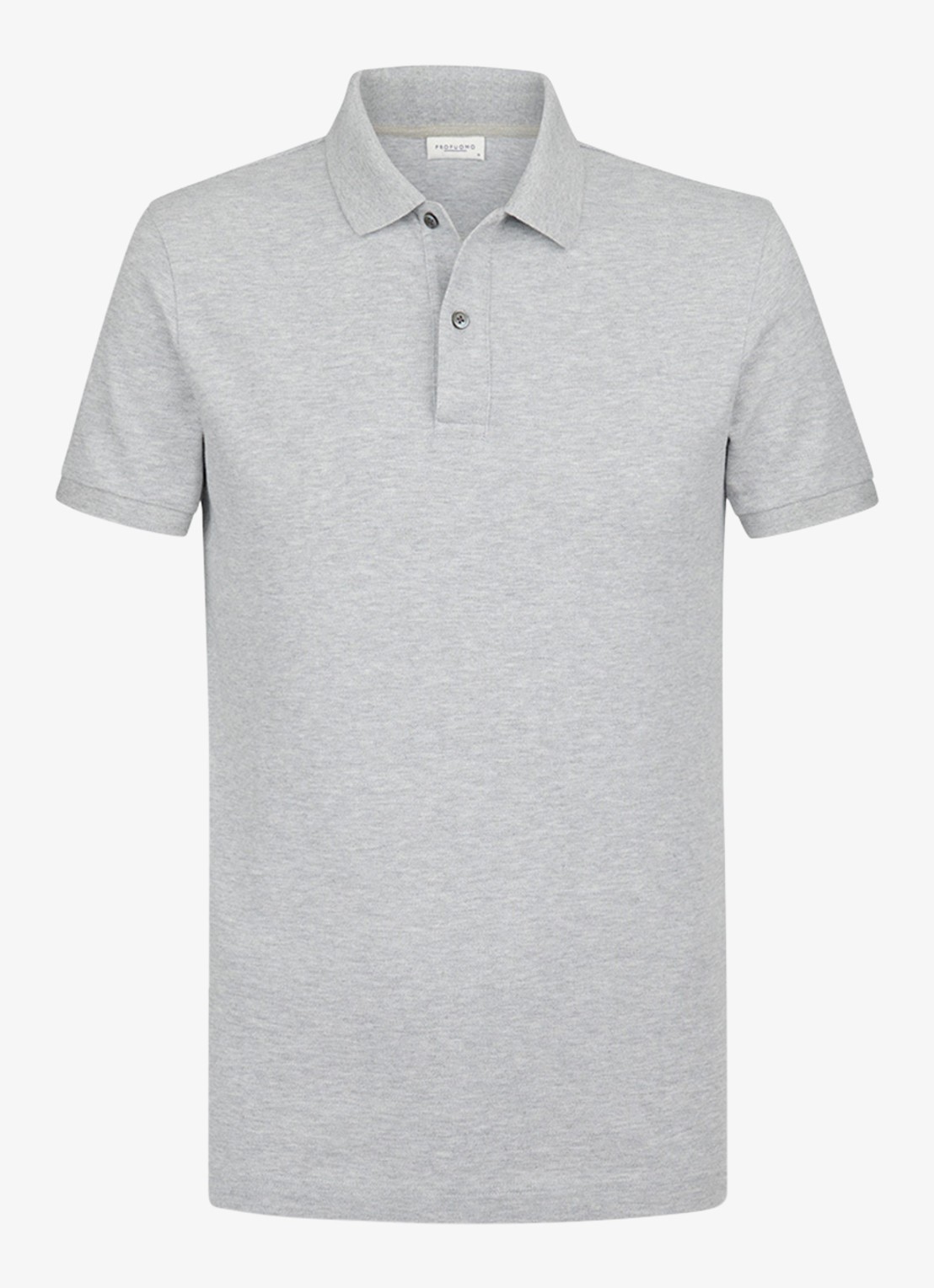 Profuomo Polo in pique - voorkant grijs