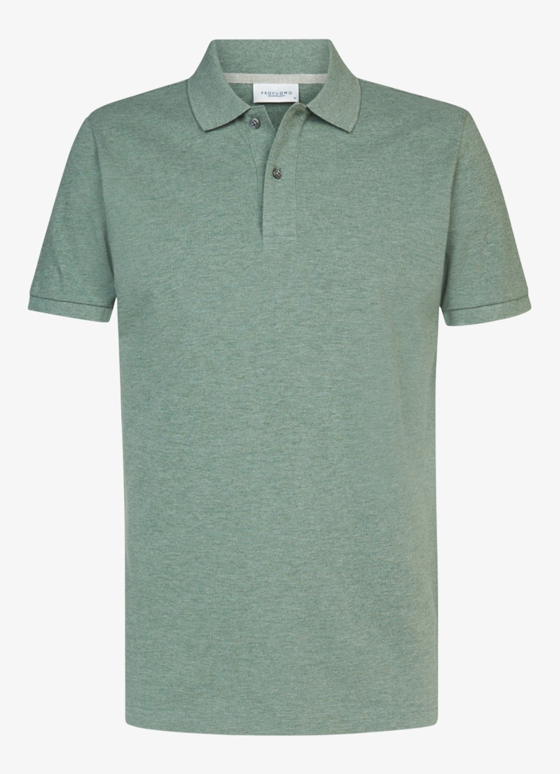 Profuomo Polo in pique - voorkant groen