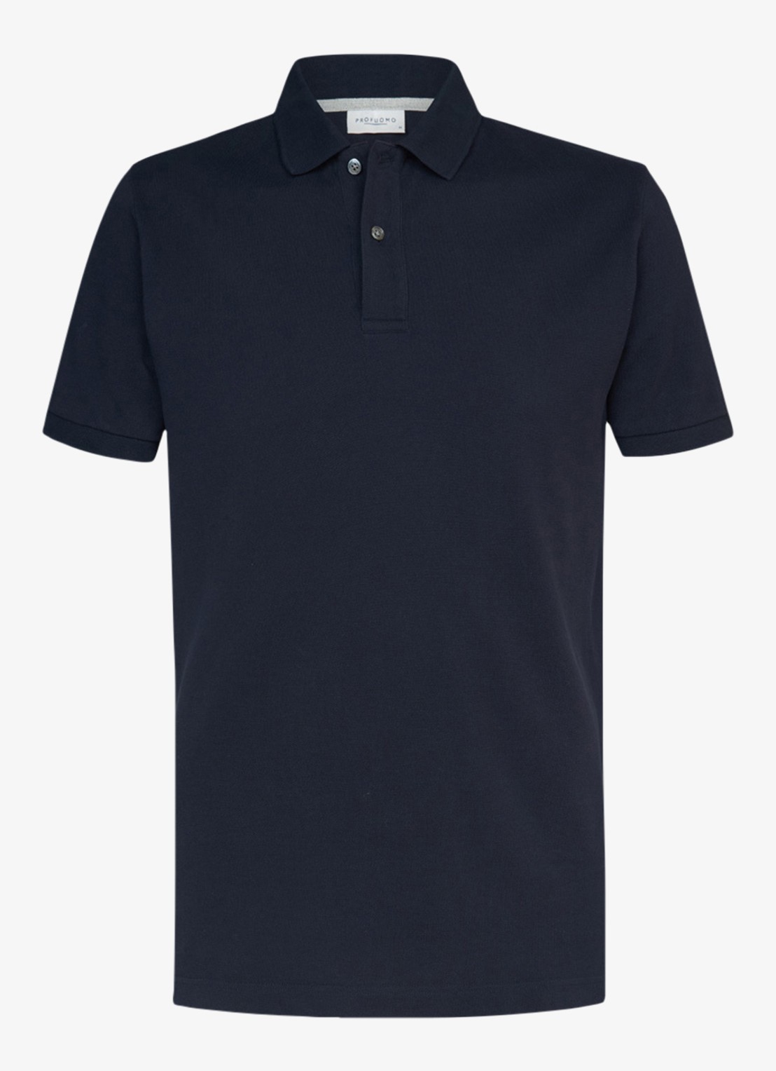 Profuomo Polo in pique - voorkant donkerblauw