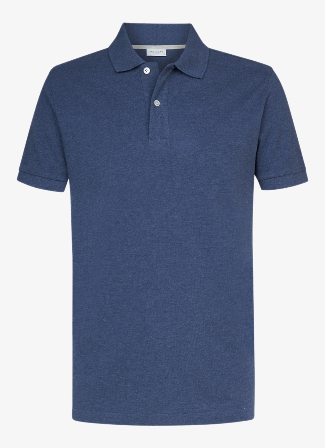 Profuomo Polo in pique - voorkant indigo