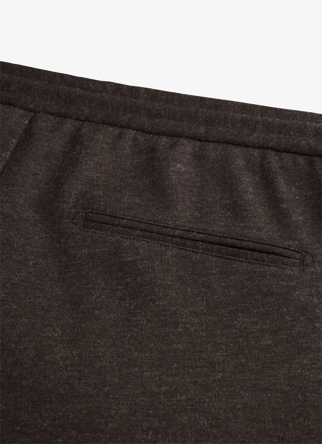 Profuomo Regular fit broek in wolblend - detail 4 donkerbruin