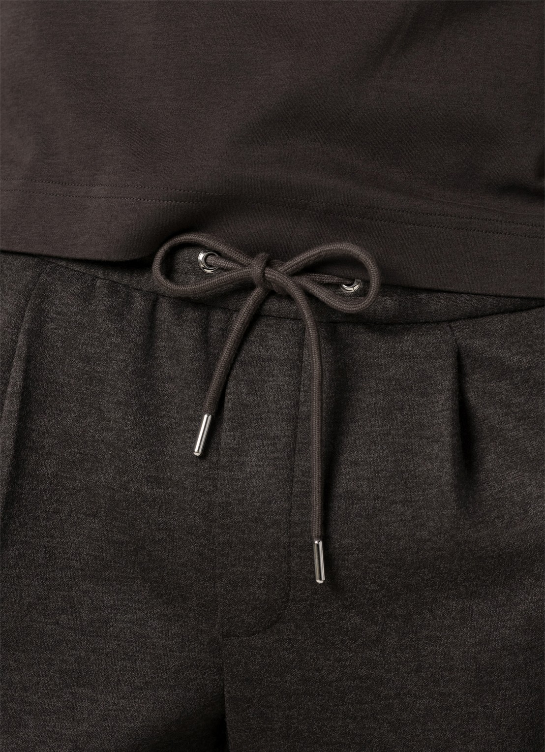 Profuomo Regular fit broek in wolblend - detail 5 donkerbruin