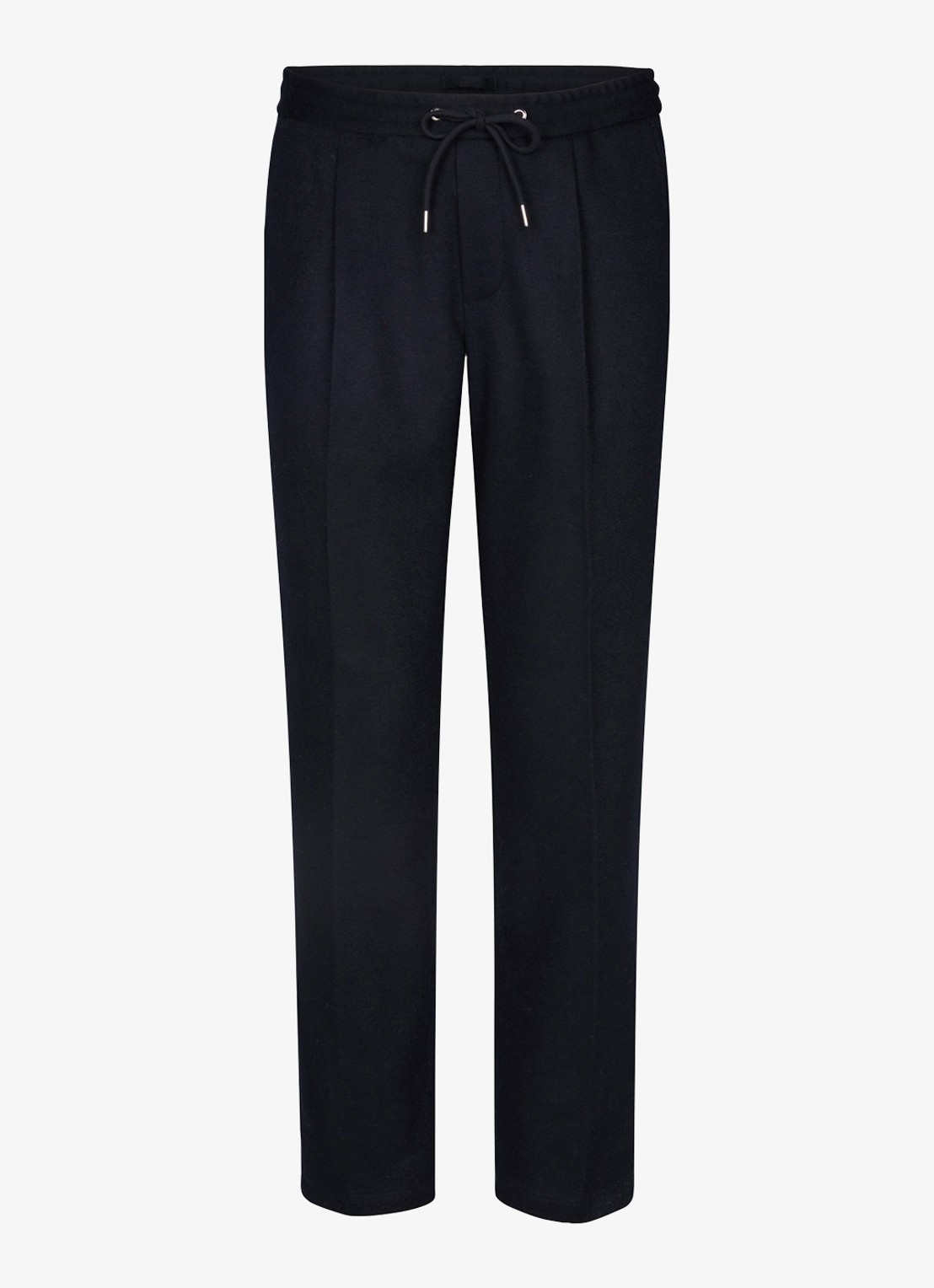 Profuomo Regular fit broek in wolblend - voorkant 2 donkerblauw