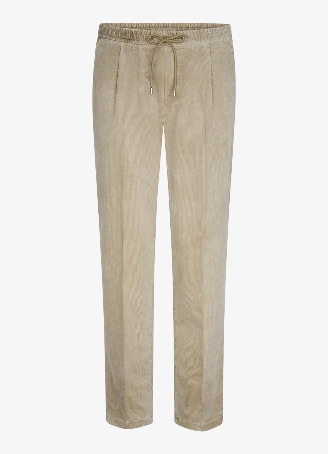 Profuomo Regular fit broek van corduroy - voorkant 4 beige
