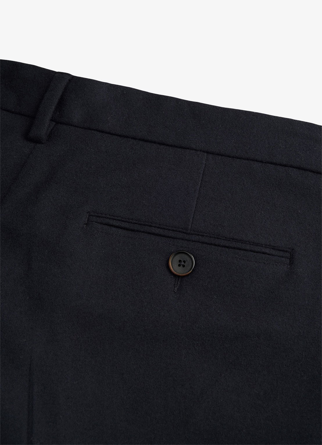 Profuomo Regular fit chino in kasjmierblend - detail 4 donkerblauw