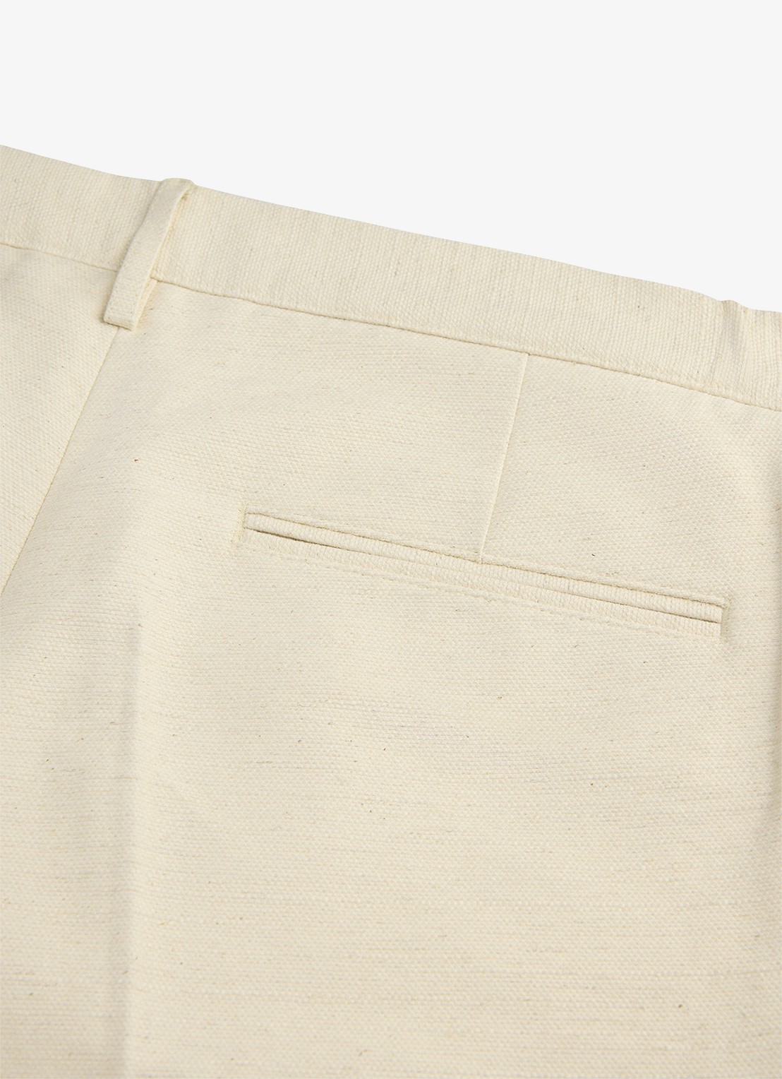 Profuomo Regular fit chino in linnenblend - detail 4 creme