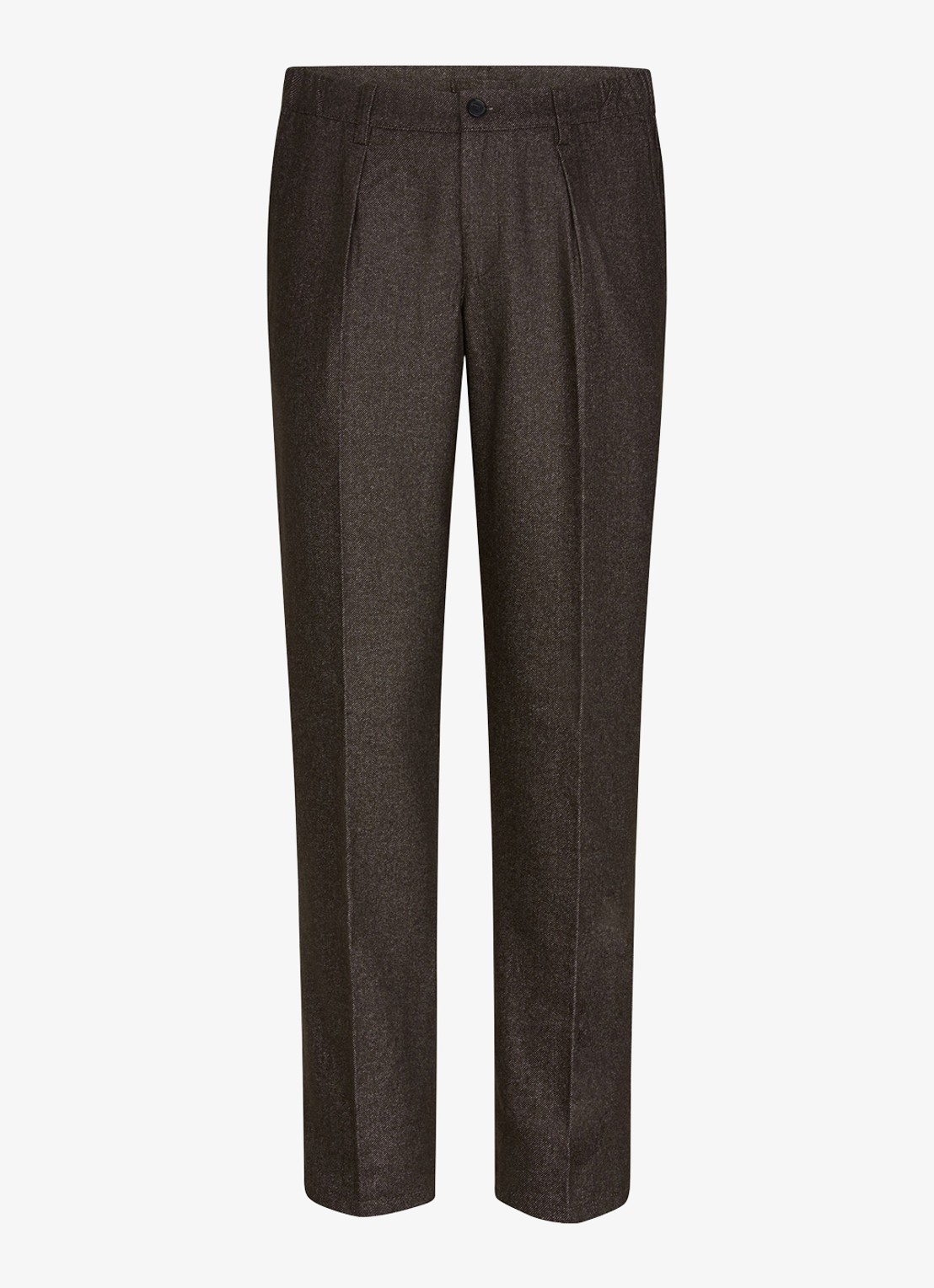 Profuomo Regular fit chino in wolblend - voorkant 5 bruin