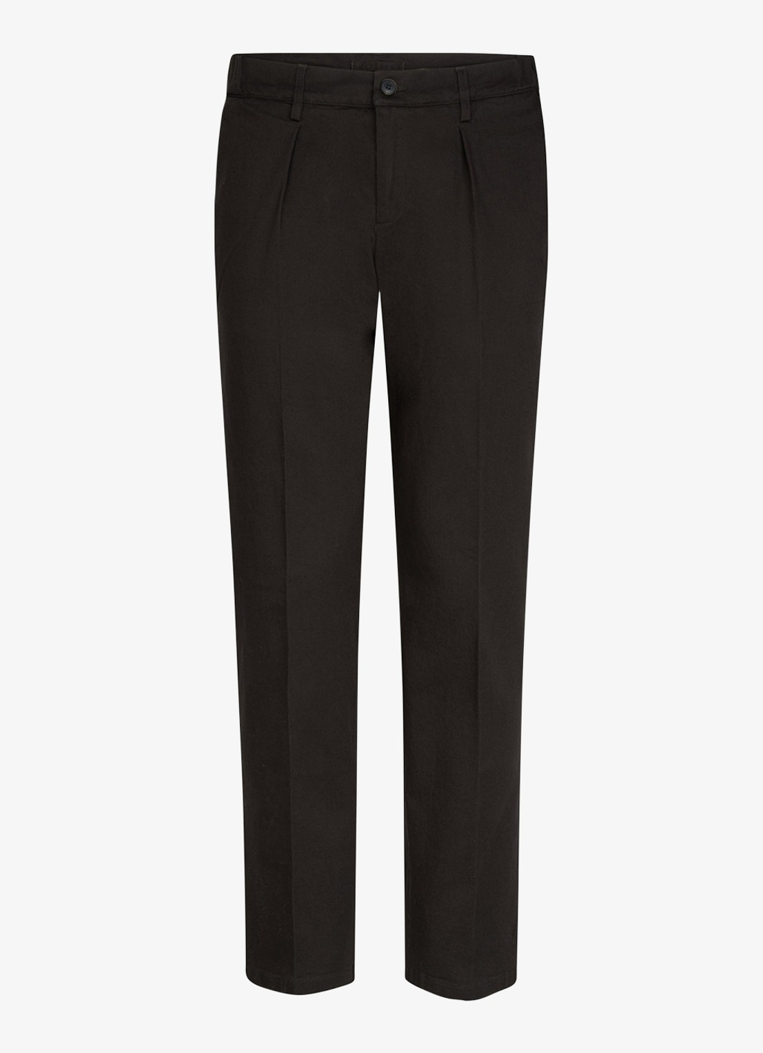 Profuomo Regular fit chino met steekzakken en stretch - voorkant donkerbruin