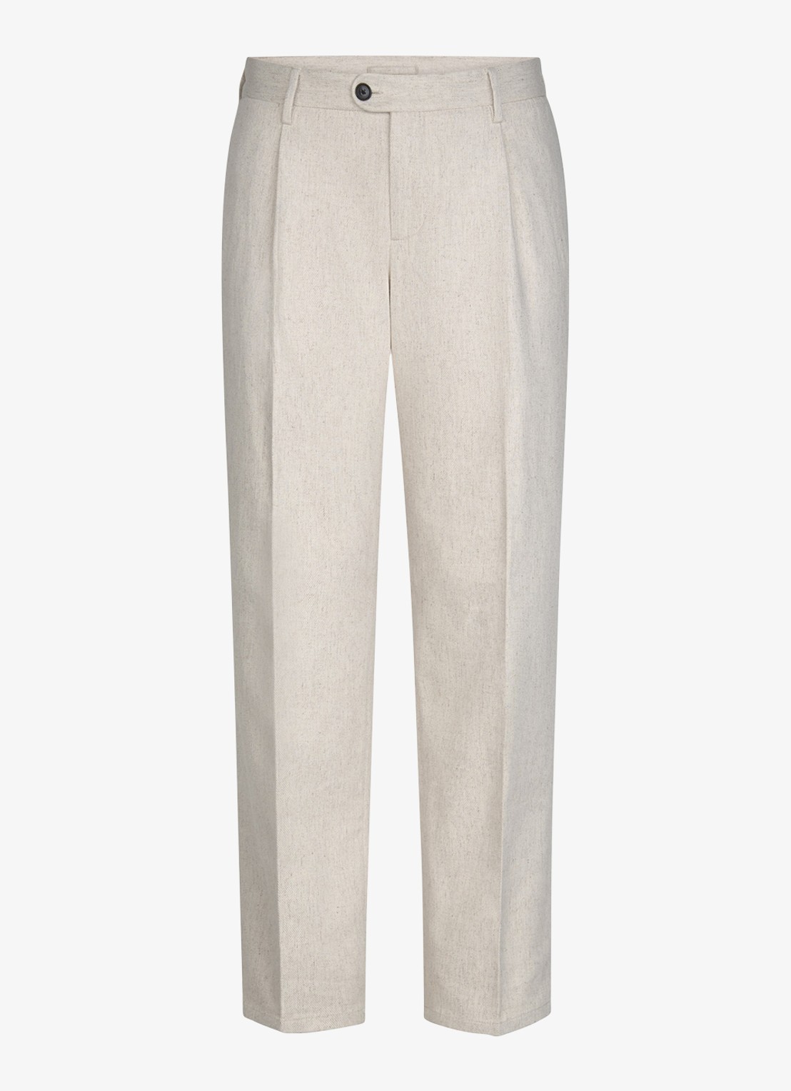 Profuomo Regular fit chino met steekzakken - voorkant creme