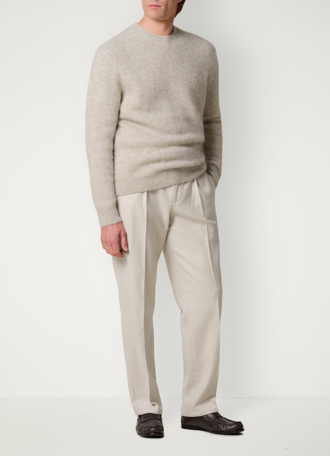 Profuomo Regular fit chino van wol - voorkant 6 beige