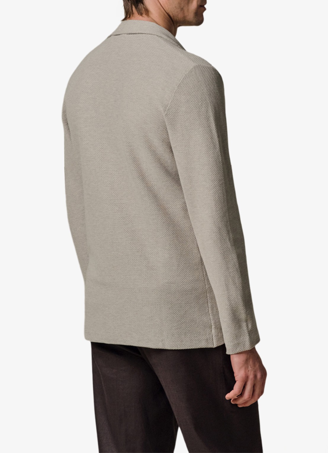 Profuomo Regular fit colbert met structuur - achterkant 6 gebroken wit