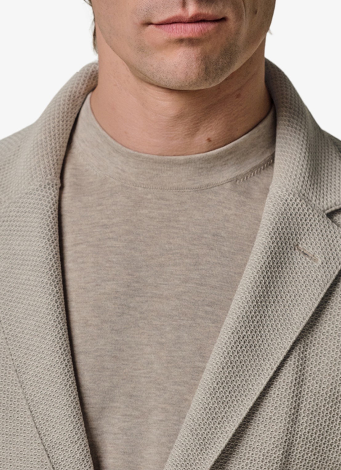 Profuomo Regular fit colbert met structuur - detail 2 gebroken wit
